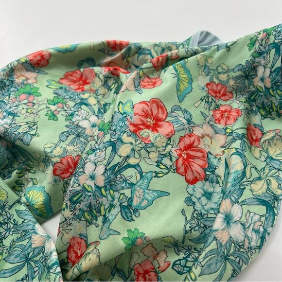 Victoria’s Secret Wrap Criss Cross One Piece Sexy Green Floral Swimsuit Women’s - Picture 8 of 10